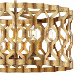 Metropolitan Coronade 22" Wide 6-Light Gold Leaf Pendant Light -Outlet The Radiantix Store metropolitan coronade 22 inch wide 6 light gold leaf pendant light 66r56views1