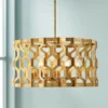 Metropolitan Coronade 26" Wide 6-Light Gold Leaf Pendant Light