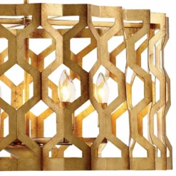 Metropolitan Coronade 26" Wide 6-Light Gold Leaf Pendant Light -Outlet The Radiantix Store metropolitan coronade 26 inch wide 6 light gold leaf pendant light 63w36views1