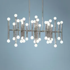 Jonathan Adler Meurice 38"W Polished Nickel Kitchen Island Light Chandelier