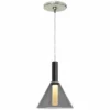 Mezz 6 1/2" Wide Nickel And Smoke Glass LED Modern Mini Pendant 1 Mezz 6 1/2" Wide Nickel And Smoke Glass LED Modern Mini Pendant -Outlet The Radiantix Store mezz 6 and one half inch wide nickel and smoke glass led modern mini pendant 62r04