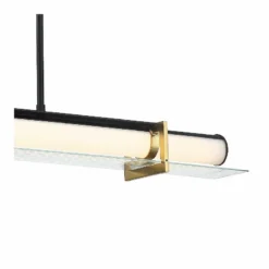 Midnight Gold 40"W Sand Coal And Honey Gold LED Kitchen Island Light -Outlet The Radiantix Store midnight gold 40 inchw sand coal and honey gold led kitchen island light 90p35views1