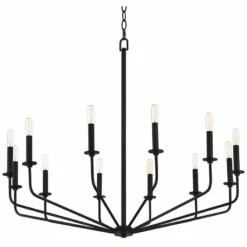 Milanese 37 1/2" Wide Black Candelabra 12-Light Chandelier -Outlet The Radiantix Store milanese 37 and one half inch wide black candelabra 12 light chandelier 96c29