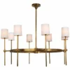 Minerva 48" Wide Antique Brass Metal 8-Light Chandelier -Outlet The Radiantix Store minerva 48 inch wide antique brass metal 8 light chandelier 610y5