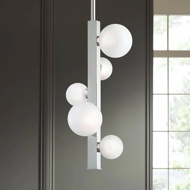 Mini Hinsdale 11" Wide Polished Nickel 5-LED Mini Pendant 3 Mini Hinsdale 11" Wide Polished Nickel 5-LED Mini Pendant