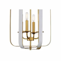 Minka Aureum 14" Gold And White Open Cage 4-Light Modern Pendant Light 7 Minka Aureum 14" Gold And White Open Cage 4-Light Modern Pendant Light -Outlet The Radiantix Store minka aureum 14 inch gold and white open cage 4 light modern pendant light 89y90views1
