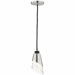 Mitzi Angie 4 3/4" Wide Polished Nickel LED Mini Pendant