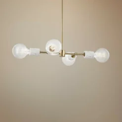 Mitzi Asime 24 1/2" Wide Aged Brass 4-Light Pendant