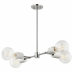 Mitzi Asime 24 1/2" Wide Polished Nickel 4-Globe Modern Pendant Light