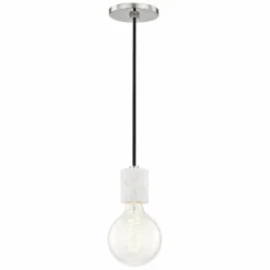 Mitzi Asime 5" Wide Polished Nickel Mini Pendant