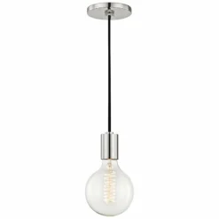 Mitzi Ava 5" Wide Polished Nickel Mini Pendant