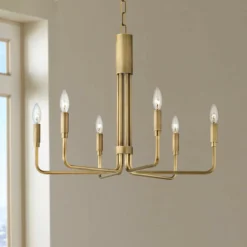 Mitzi Brigitte 25" Wide Aged Brass 6-Light Chandelier