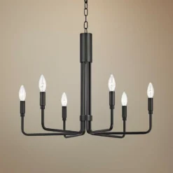 Mitzi Brigitte 25" Wide Old Bronze 6-Light Chandelier