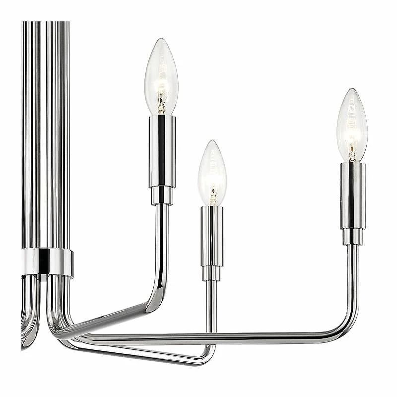 Mitzi Brigitte 25" Wide Polished Nickel 6-Light Chandelier 5 Mitzi Brigitte 25" Wide Polished Nickel 6-Light Chandelier - Image 3