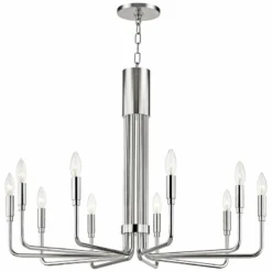 Mitzi Brigitte 32" Wide Polished Nickel 10-Light Chandelier