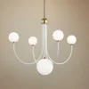Mitzi Coco 30"W Aged Brass And White 5-Light LED Chandelier -Outlet The Radiantix Store mitzi coco 30 inchw aged brass and white 5 light led chandelier 47j03cropped