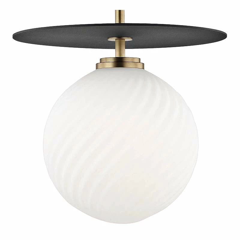 Mitzi Ellis 10 1/4"W Aged Brass And Black LED Mini Pendant 5 Mitzi Ellis 10 1/4"W Aged Brass And Black LED Mini Pendant - Image 3