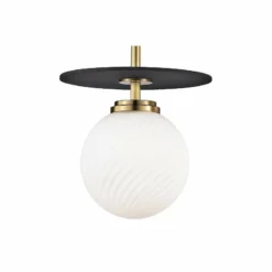 Mitzi Ellis 7" Wide Aged Brass And Black Modern LED Mini Pendant 8 Mitzi Ellis 7" Wide Aged Brass And Black Modern LED Mini Pendant -Outlet The Radiantix Store mitzi ellis 7 inch wide aged brass and black modern led mini pendant 47f80views1