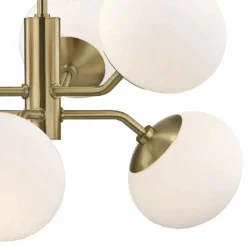 Mitzi Estee 28" Wide Aged Brass 6-Light Chandelier -Outlet The Radiantix Store mitzi estee 28 inch wide aged brass 6 light chandelier 47d07views1