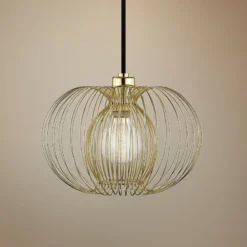 Mitzi Jasmine 12" Wide Polished Brass Mini Pendant