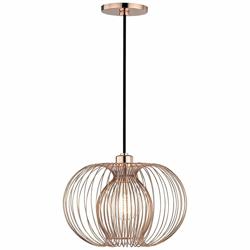 Mitzi Jasmine 12" Wide Polished Copper Mini Pendant 4 Mitzi Jasmine 12" Wide Polished Copper Mini Pendant - Image 2