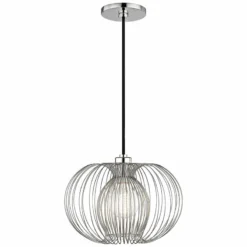 Mitzi Jasmine 12" Wide Polished Nickel Mini Pendant