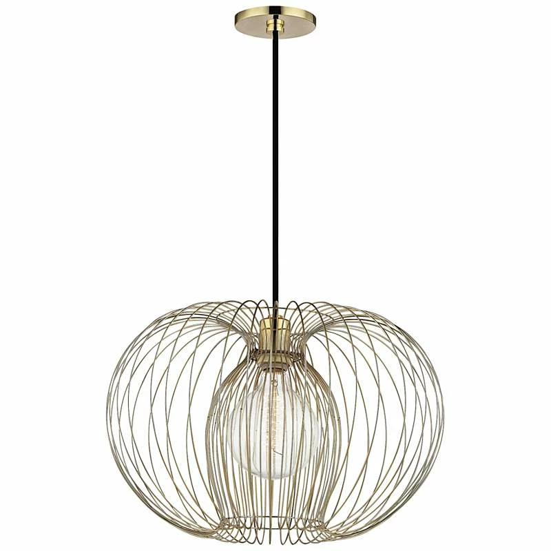 Mitzi Jasmine 17" Wide Polished Brass Pendant Light 4 Mitzi Jasmine 17" Wide Polished Brass Pendant Light - Image 2