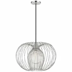 Mitzi Jasmine 17" Wide Polished Nickel Pendant Light