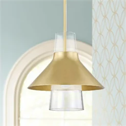 Mitzi Jessy 12" Wide Aged Brass Mini Pendant Light