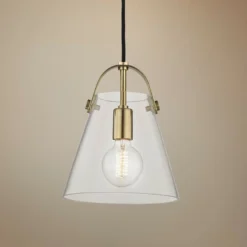 Mitzi Karin 8 3/4" Wide Aged Brass Mini Pendant