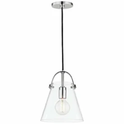 Mitzi Karin 9" Wide Polished Nickel Mini Pendant