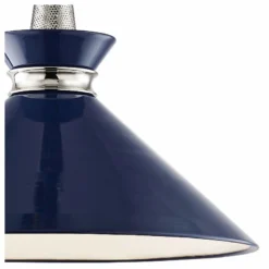 Mitzi Kiki 18"W Polished Nickel Pendant Light W/ Navy Shade -Outlet The Radiantix Store mitzi kiki 18 inchw polished nickel pendant light w navy shade 47j46views1