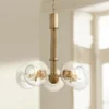 Mitzi Margot 25" Wide Aged Brass W/ Glass 5-Light Chandelier