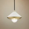 Mitzi Marnie 8" Wide Aged Brass Mini Pendant W/ White Shade -Outlet The Radiantix Store mitzi marnie 8 inch wide aged brass mini pendant w white shade 47f15cropped