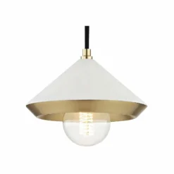 Mitzi Marnie 8" Wide Aged Brass Mini Pendant W/ White Shade -Outlet The Radiantix Store mitzi marnie 8 inch wide aged brass mini pendant w white shade 47f15views1