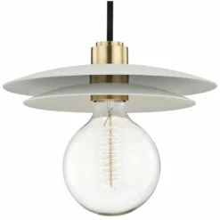 Mitzi Milla 10 1/4" Wide Aged Brass Mini Pendant -Outlet The Radiantix Store mitzi milla 10 and one quarter inch wide aged brass mini pendant 47f18views1