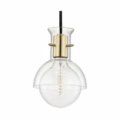 Mitzi Riley 6 1/4"W Aged Brass Mini Pendant W/ Clear Glass 8 Mitzi Riley 6 1/4"W Aged Brass Mini Pendant W/ Clear Glass -Outlet The Radiantix Store mitzi riley 6 and one quarter inchw aged brass mini pendant w clear glass 47c46views1