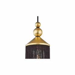 Mitzi Scarlett 5" Wide Gold Leaf And Black Mini Pendant -Outlet The Radiantix Store mitzi scarlett 5 inch wide gold leaf and black mini pendant 69v28views1