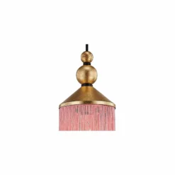 Mitzi Scarlett 5" Wide Gold Leaf And Pink Mini Pendant -Outlet The Radiantix Store mitzi scarlett 5 inch wide gold leaf and pink mini pendant 69v73views1