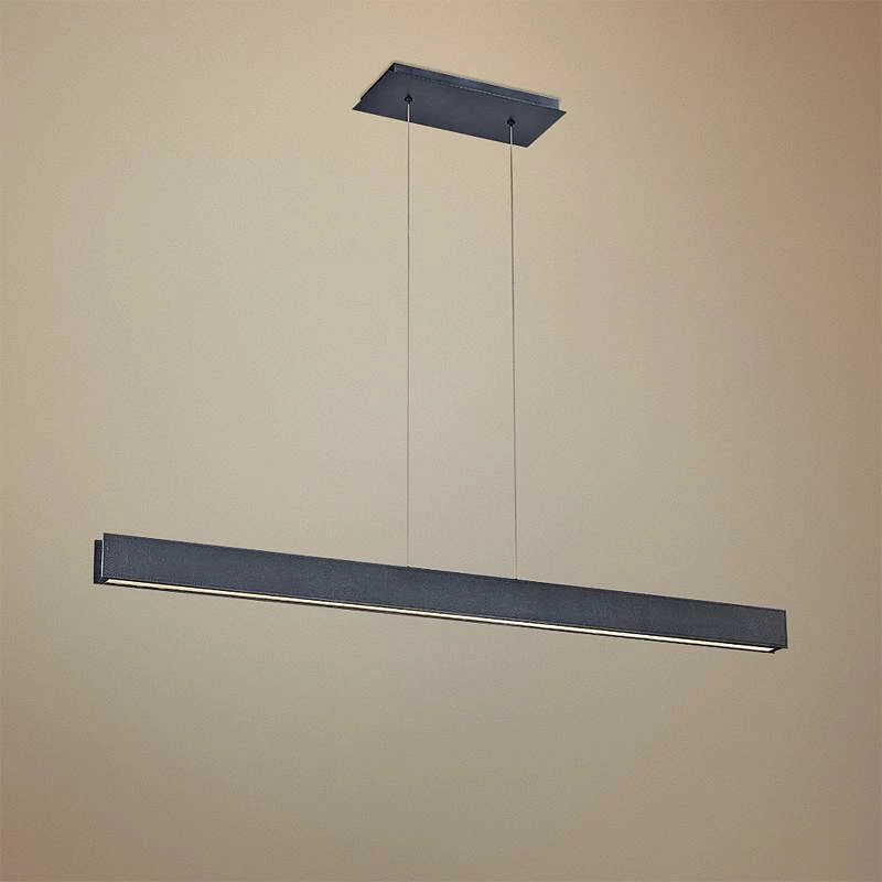Modern Forms 42" Wide Black Finish LED Kitchen Island Linear Pendant 3 Modern Forms 42" Wide Black Finish LED Kitchen Island Linear Pendant