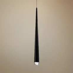 Modern Forms Cascade 19" High Matte Black LED Mini Pendant