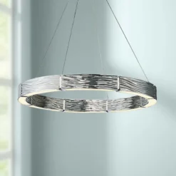 Modern Forms Zelda 29"W Polished Nickel 8-Light LED Pendant