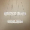 Monroe 23 1/2" Wide Gold And Crystal 2-Tier LED Chandelier -Outlet The Radiantix Store monroe 23 and one half inch wide gold and crystal 2 tier led chandelier 78k64cropped