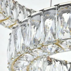 Monroe 23 1/2" Wide Gold And Crystal 2-Tier LED Chandelier -Outlet The Radiantix Store monroe 23 and one half inch wide gold and crystal 2 tier led chandelier 78k64views3