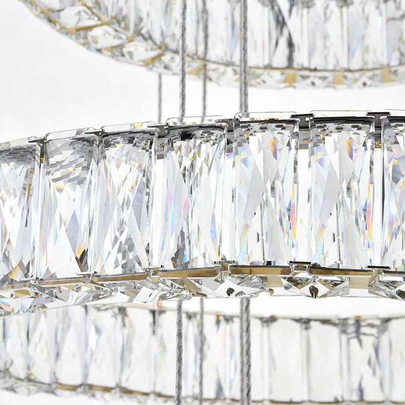 Monroe 25 1/2" Wide Gold And Crystal 5-Tier LED Chandelier 6 Monroe 25 1/2" Wide Gold And Crystal 5-Tier LED Chandelier - Image 4