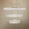 Monroe 31 1/2" Wide Gold And Crystal 3-Tier LED Chandelier