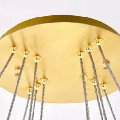 Monroe 31 1/2" Wide Gold And Crystal 3-Tier LED Chandelier -Outlet The Radiantix Store monroe 31 and one half inch wide gold and crystal 3 tier led chandelier 78k79views4