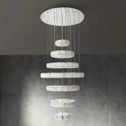 Monroe 33 1/2" Wide Chrome And Crystal 7-Tier LED Chandelier