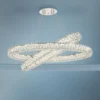 Monroe 41" Wide Chrome And Crystal 2-Tier LED Ring Chandelier -Outlet The Radiantix Store monroe 41 inch wide chrome and crystal 2 tier led ring chandelier 77h90cropped