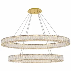 Monroe 41" Wide Gold And Crystal 2-Tier Oval LED Chandelier 10 Monroe 41" Wide Gold And Crystal 2-Tier Oval LED Chandelier -Outlet The Radiantix Store monroe 41 inch wide gold and crystal 2 tier oval led chandelier 77h91views1
